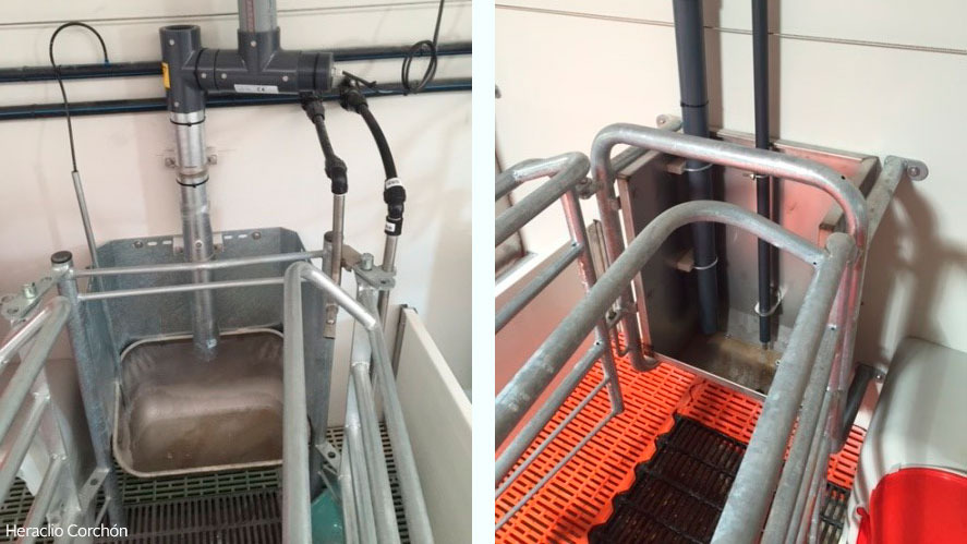 <p>Les systèmes d'alimentation automatique (liquides ou secs) permettent d'établir des courbes d'alimentation, ce qui permet d'économiser quotidiennement la main-d'œuvre de modification des doseurs. Dans les deux cas, il est important d'utiliser des sondes qui mesurent si la truie a ingéré ou non l'aliment fourni.</p>