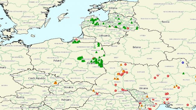 Eclosions de peste porcine africaine en Europe en 2018. Source : OIE, actualis&eacute; le 26/01/2018
