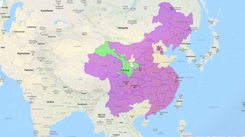 Gansu, nouvelle province affect&eacute;e par la PPA.
