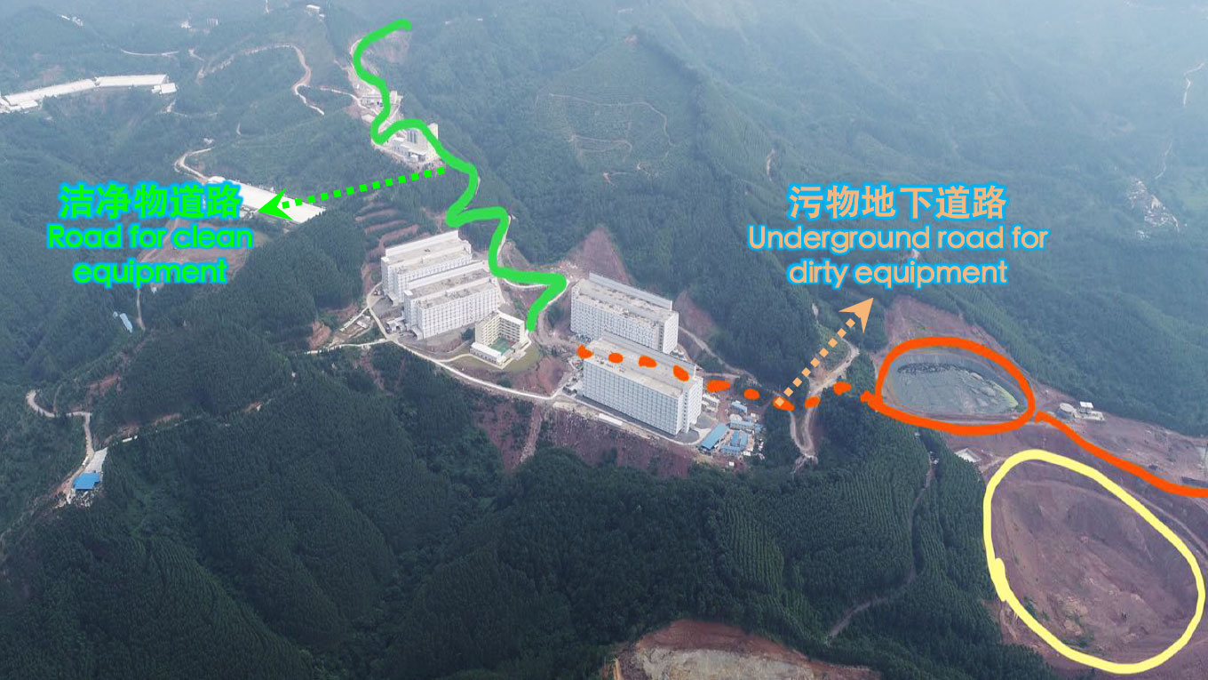 <p>Photo 3: Route d'accès et de sortie de la zone où se trouvent des animaux.</p>