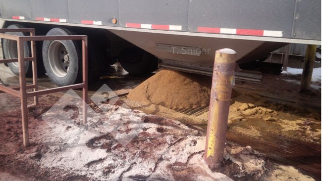 Image 2. Exemple de réception d'ingrédients en vrac à fort potentiel de contamination. Amérique du Nord.