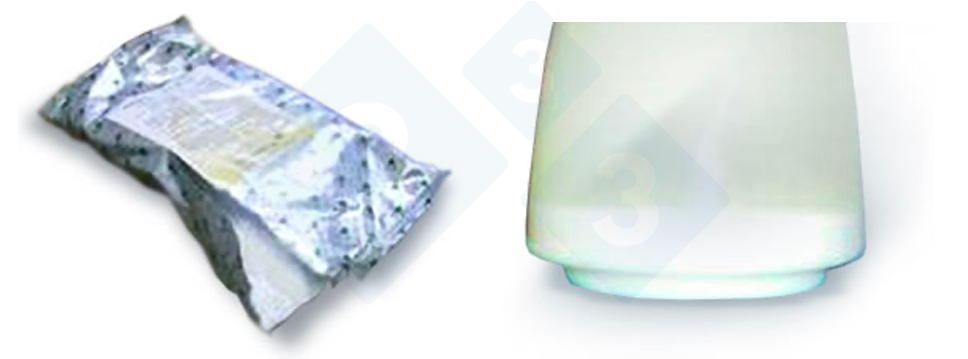 <p>Figure 3 : Contenant ouvert (&agrave; gauche) et pr&eacute;cipitation (&agrave; droite).</p>
