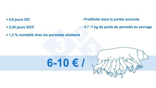 Figure 4. Perte par truie obtenue (données internes)