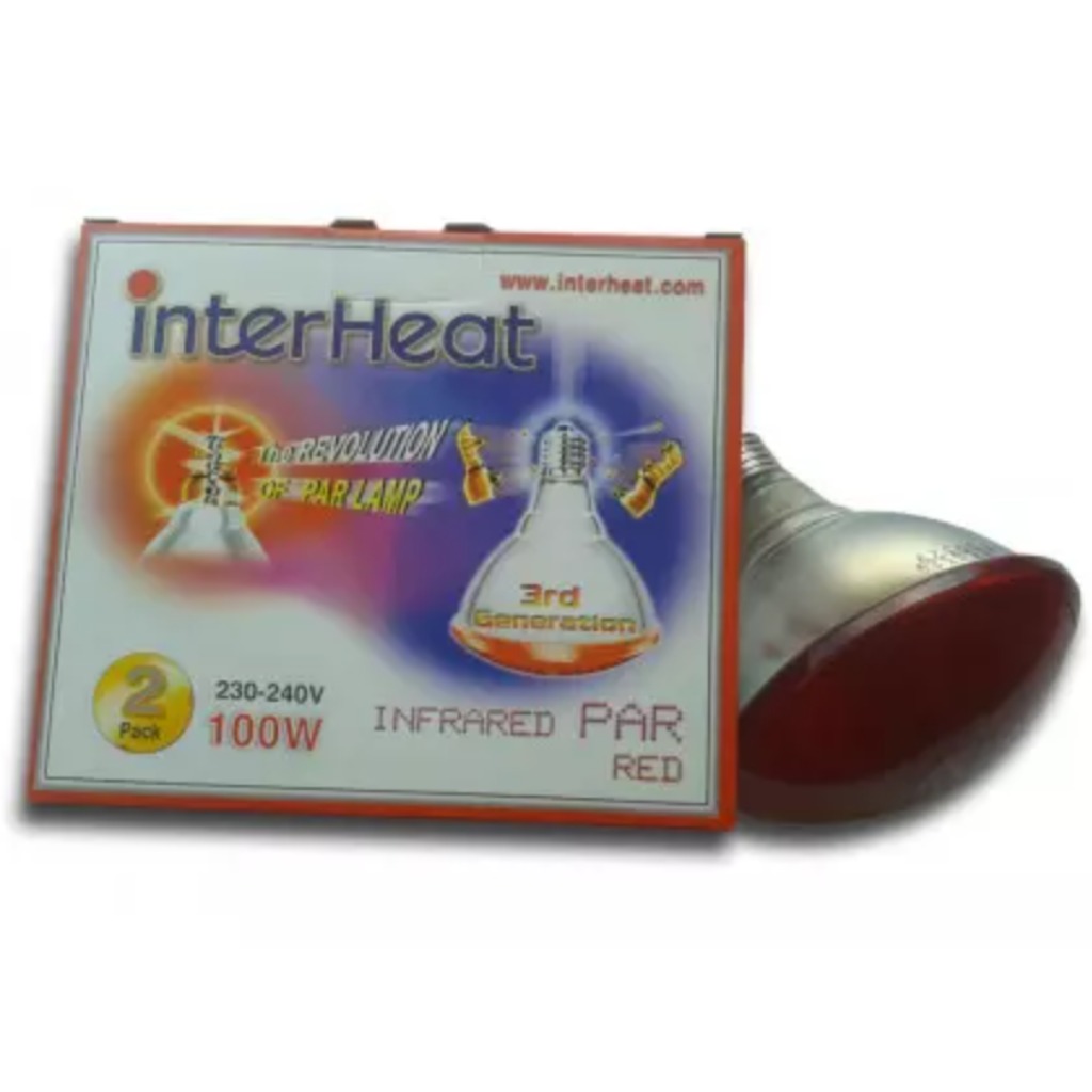 Bulb 100 W Interheat Red PAR 2 pcs