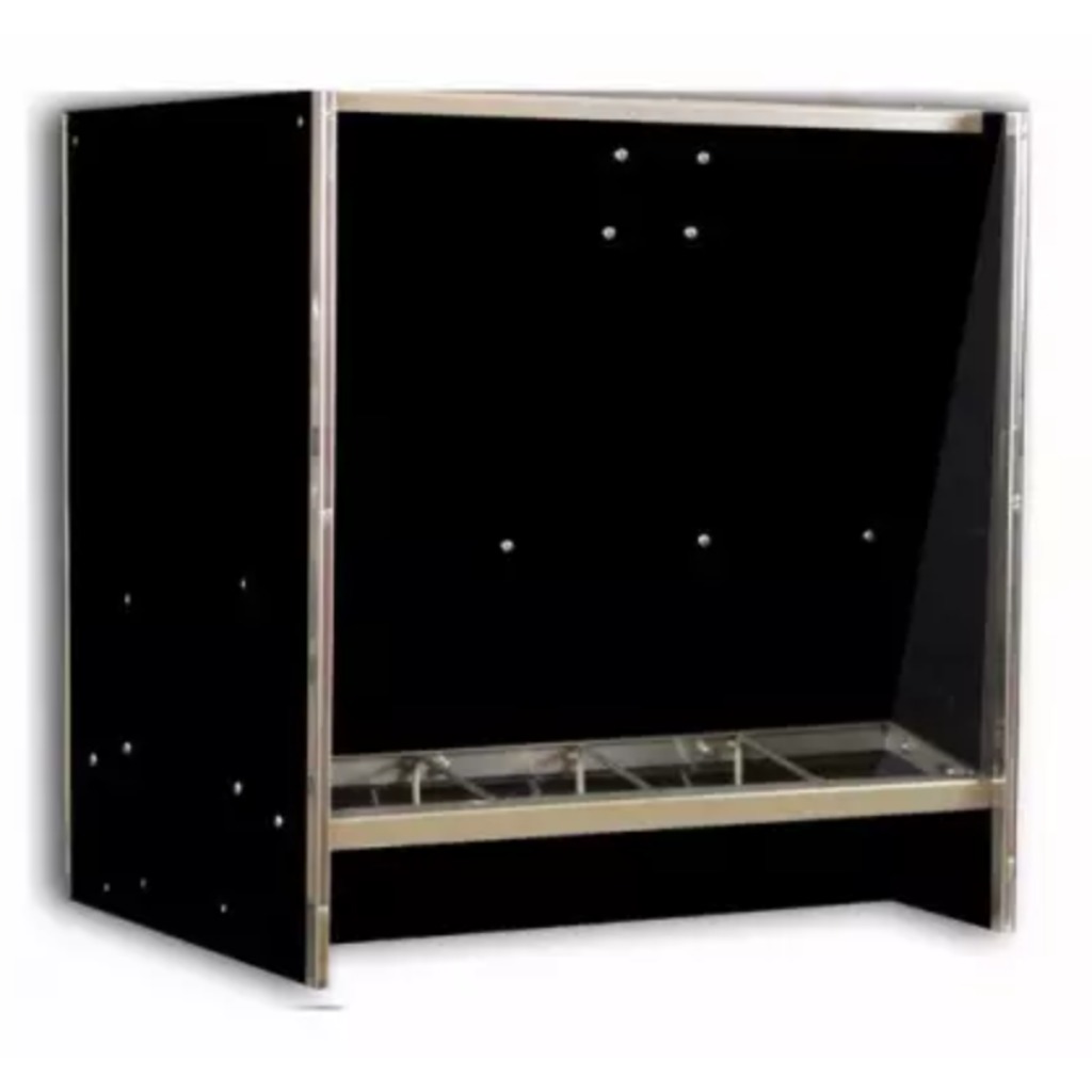 Trémie FM en polyéthylène à 4 doubles ouvertures pour porcelets sevrés, 169 L