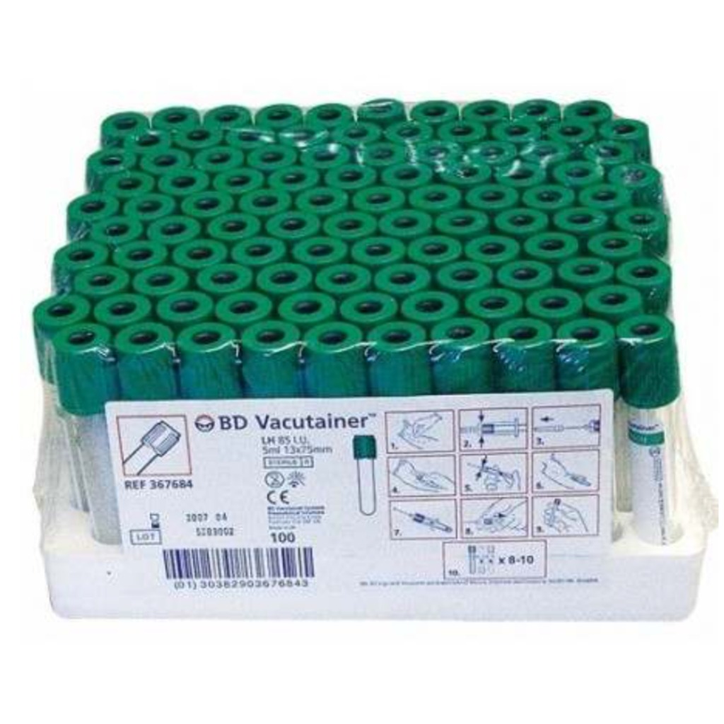 Tubes BD Vacutainer avec héparine de lithium 4 ml