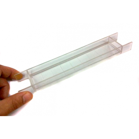 Cuve rectangulaire de 180x40 mm en méthacrylate transparent